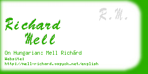 richard mell business card